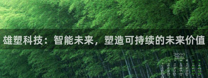雄塑科技：智能未来，塑造可持续的未来价值